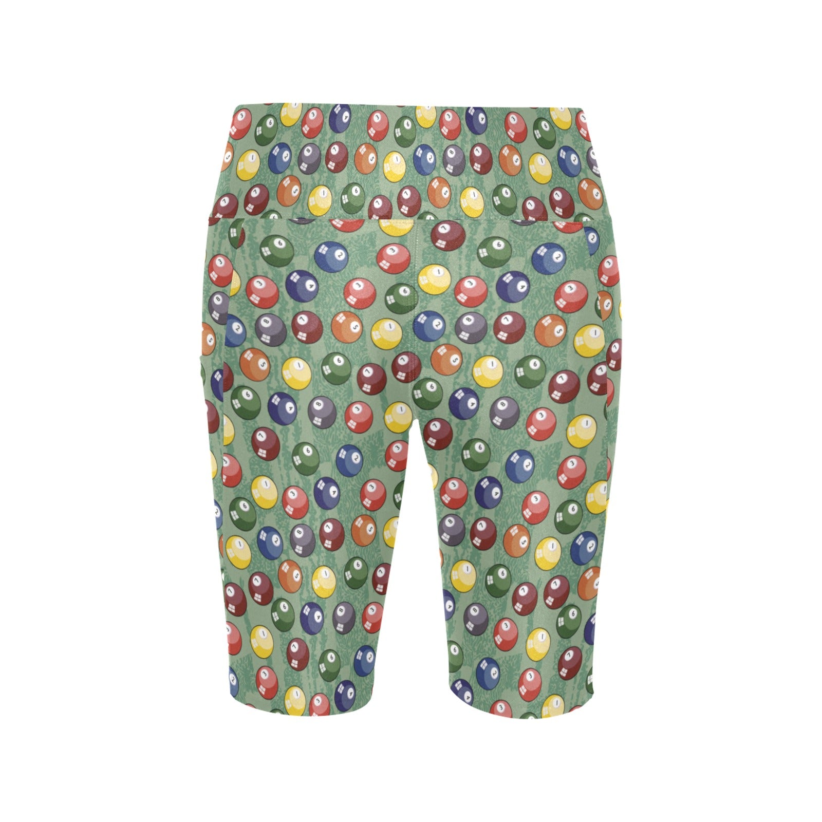 Pool Balls - Women's Bike Shorts With Side Pockets Women's Bike Shorts Games Printed Offshore