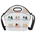 Cat Faces - Neoprene Lunch Bag One Size Neoprene Lunch Bag Printed Offshore