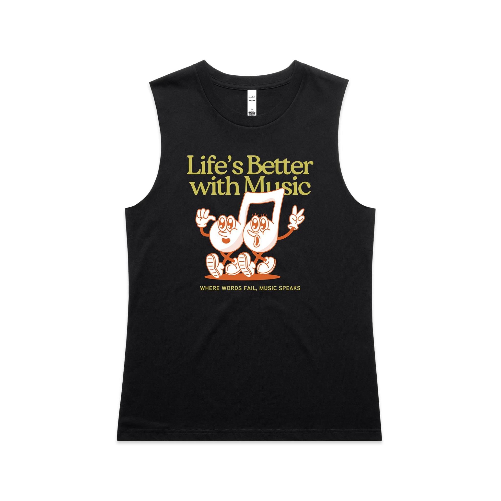 Life's Better With Music - AS Colour Women's Maple Tank