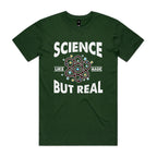 Science, It's Like Magic But Real Men's AS Colour T-shirt Forest Green Mens T-shirt Printed In Australia Science