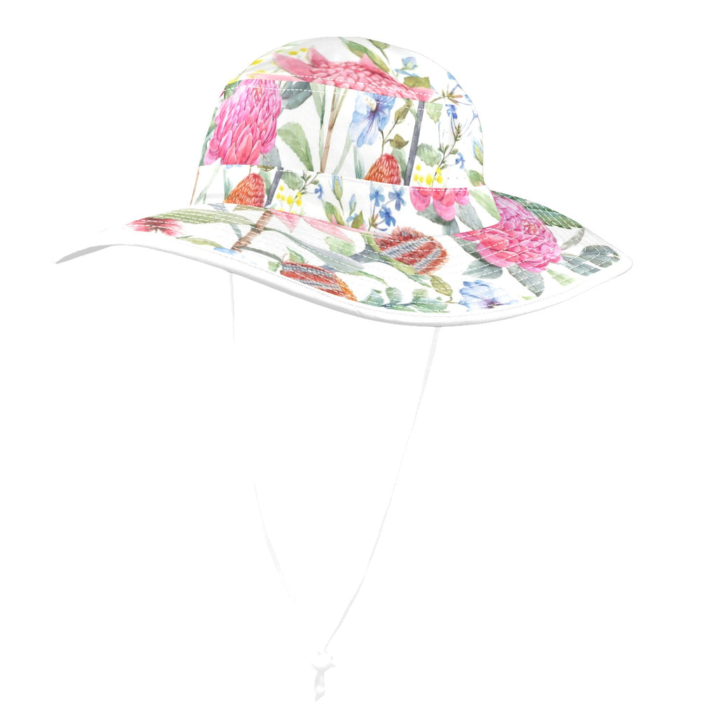 Australian Flowers - Wide Brim Bucket Hat Wide Brim Bucket Hat Plants Printed Offshore