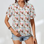 Coconuts Women's Collared Pocketless Short Sleeve Shirt