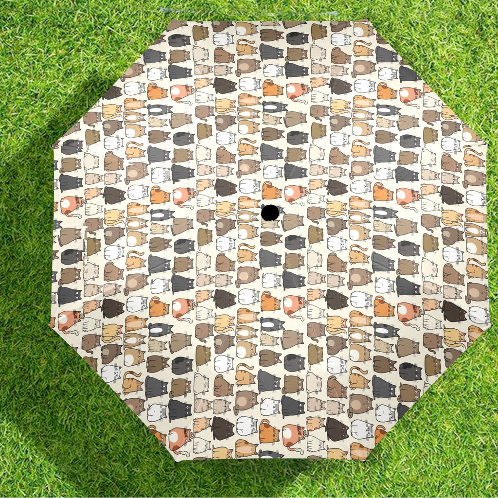 Lots Of Cats - Semi-Automatic Foldable Umbrella (Model U12) Semi-Automatic Foldable Umbrella (U12)