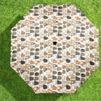 Lots Of Cats - Semi-Automatic Foldable Umbrella (Model U12) Semi-Automatic Foldable Umbrella (U12)