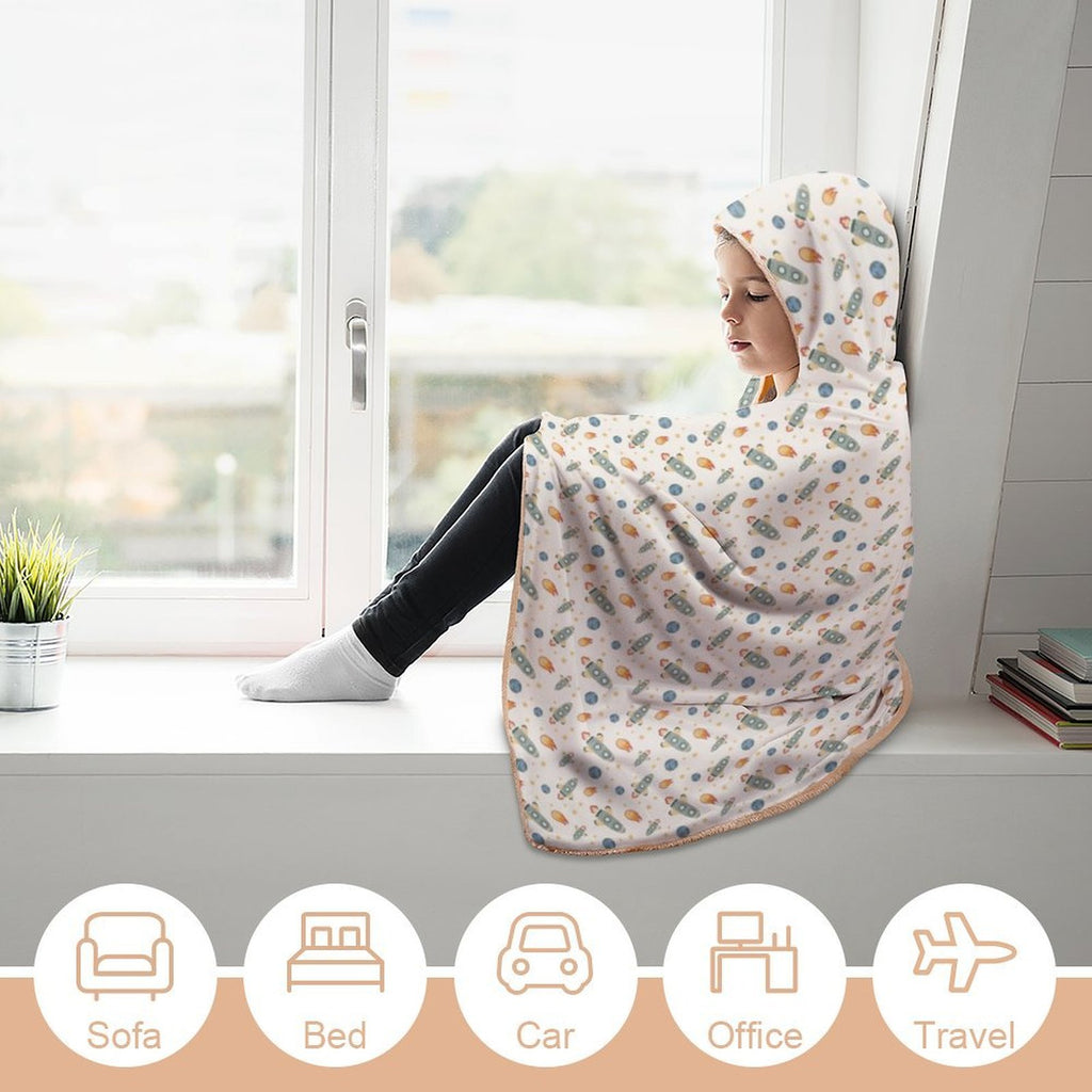 Rockets Kids Hooded Blanket 100cm x 130cm