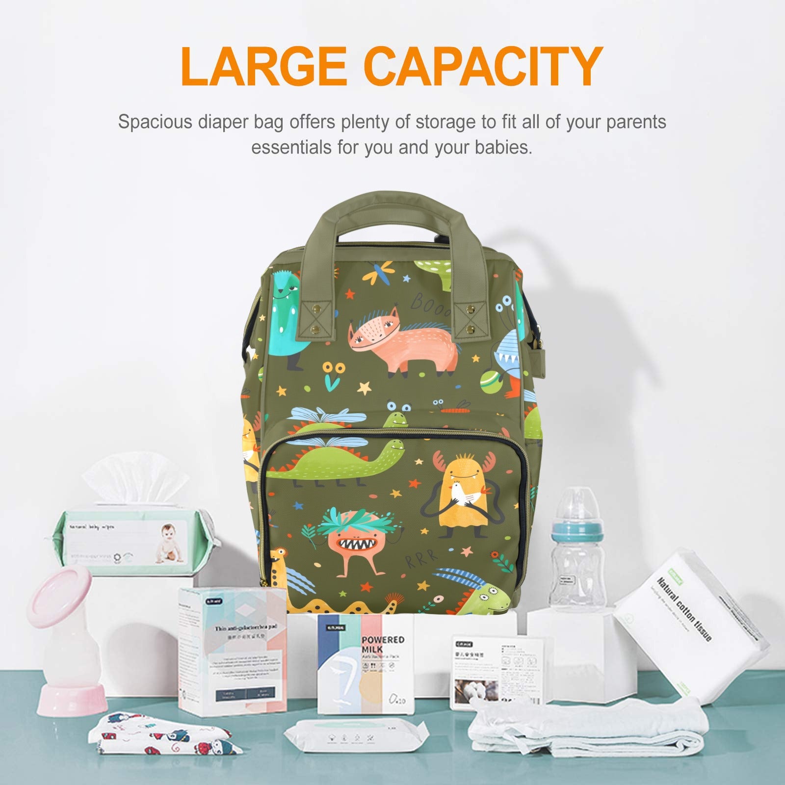 Monsters - Multi-Function Backpack, Nappy / Diaper Bag