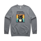 Shh, My Coffee And I Are Having A Moment, Cat - AS Colour Stencil Crew Sweatshirt Gravel Sweatshirt animal Coffee Printed In Australia