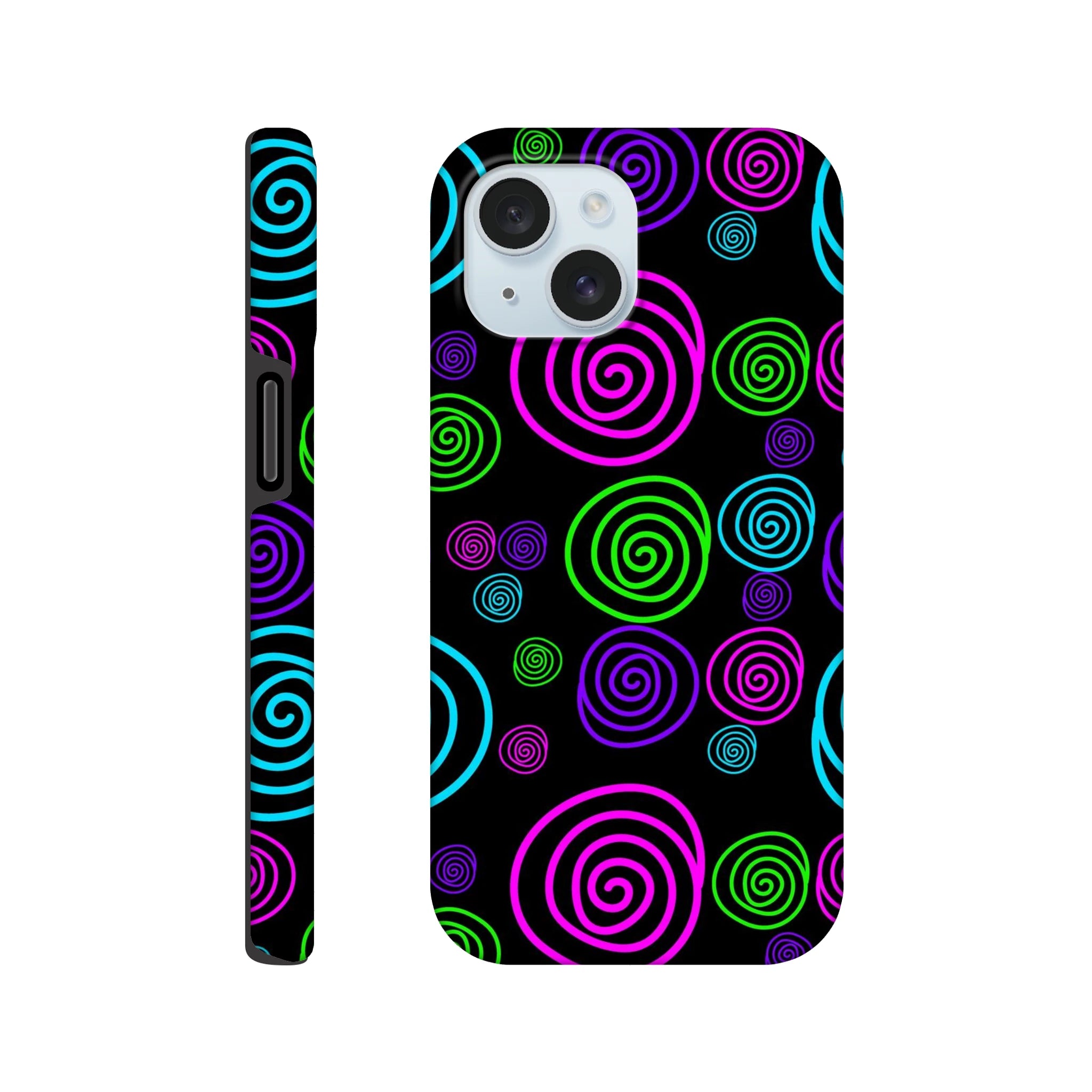 Bright Spirals - Apple iPhone Tough case iPhone 15 iPhone Tough Case Globally Fulfilled