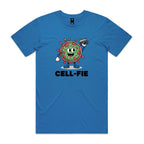 Cell-fie Cell Selfie Men's AS Colour T-shirt Arctic Blue Mens T-shirt Printed In Australia Science
