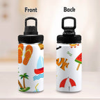 Beach Time Kids Water Bottle with Chug Lid (12 oz) Kids Water Bottle with Chug Lid Printed Offshore Summer