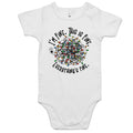 Tangled Christmas Lights, I'm Fine, This Is Fine, Everything Is Fine Baby Bodysuit White Baby Christmas Bodysuit Christmas Printed In Australia