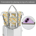 Retro Boho Flower Duffle Bag-Simple (Model 1715) Duffle Bag-Simple (1715)