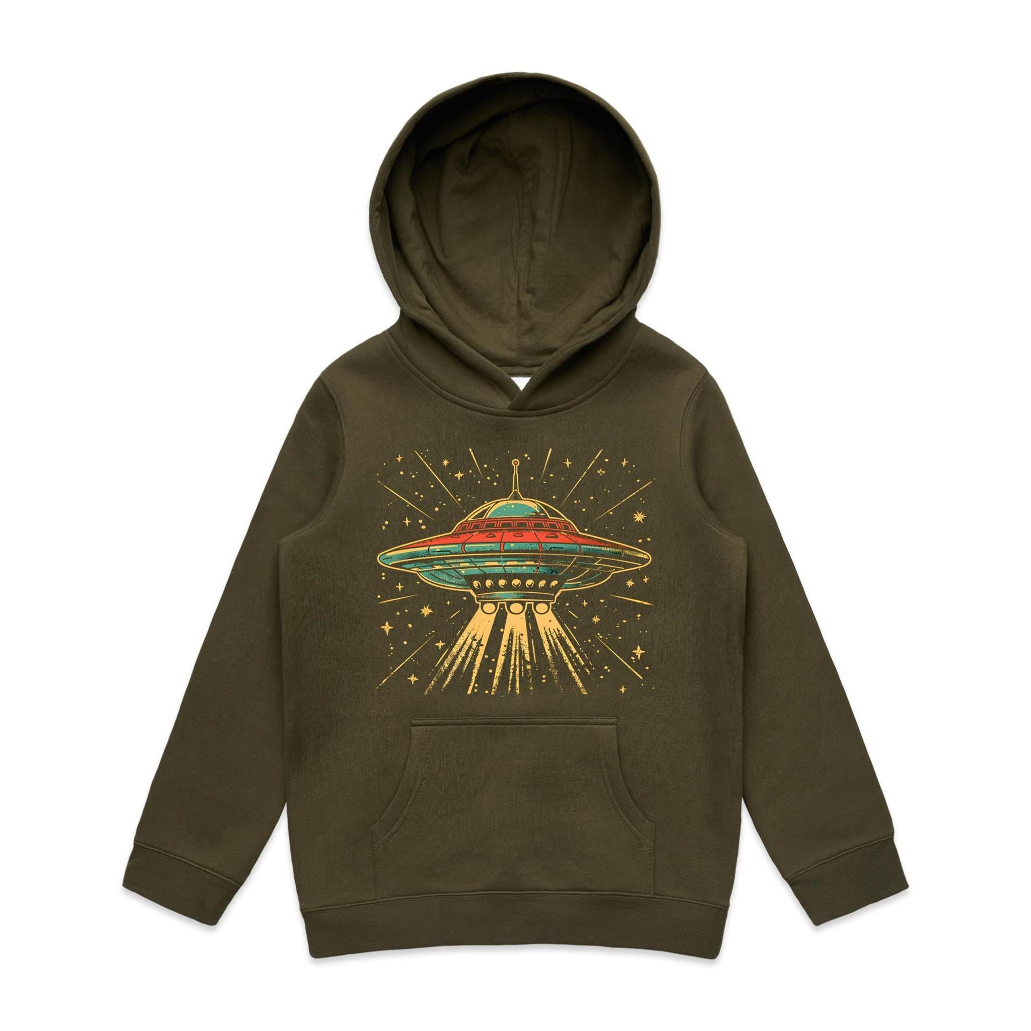 Retro UFO Kid's AS Colour Hoodie
