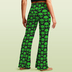 Aliens High Waist Crossover Tummy Control Flare Leggings High Waist Flare Leggings Printed Offshore Sci Fi