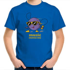 Music Moves Me - Kids Youth T-Shirt Bright Royal Kids Youth T-shirt Music Printed In Australia