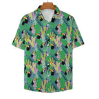 Bright Toucans Women's Collared Pocketless Short Sleeve Shirt