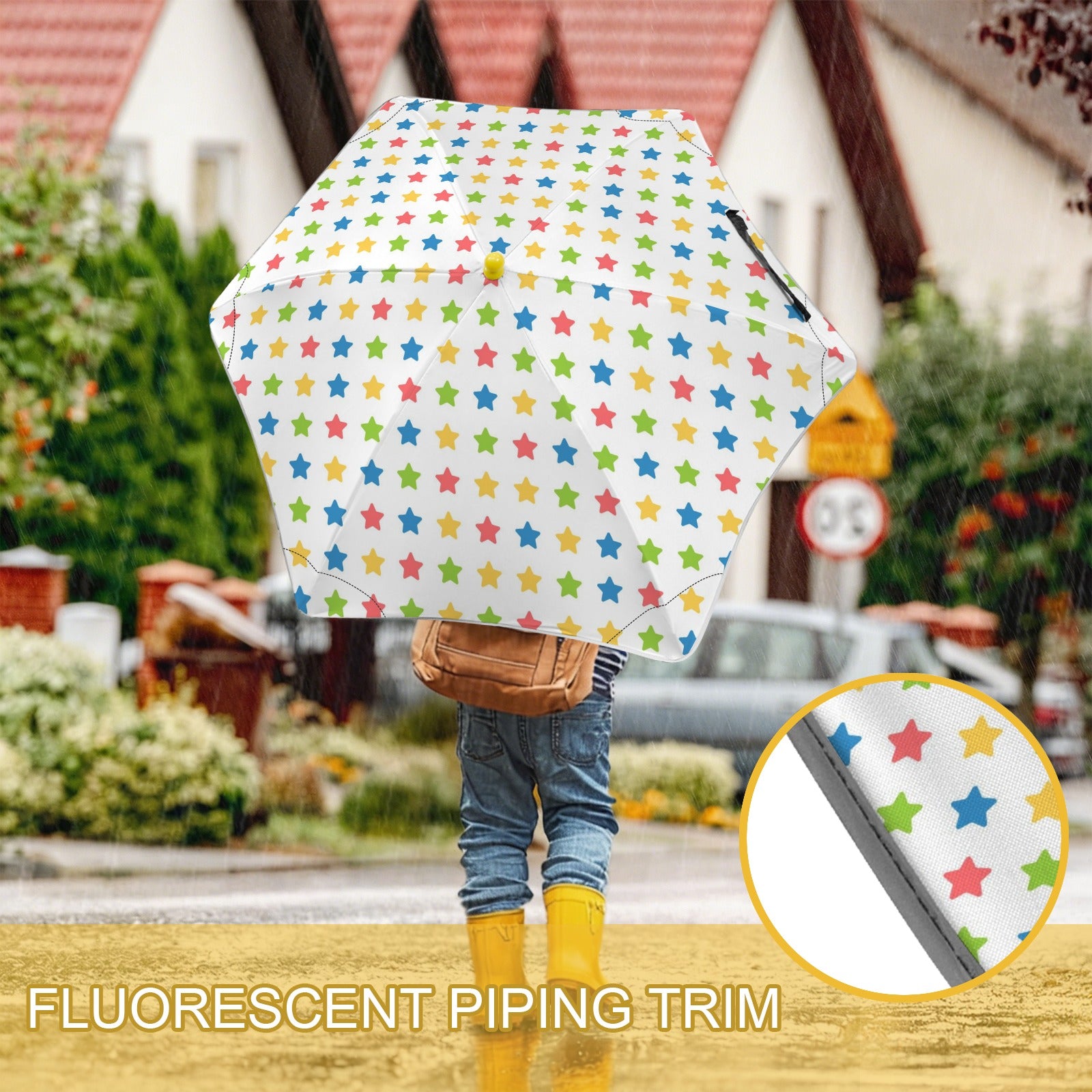 Stars Kids Safe Round Corner Umbrella Kids Safe Round Corner Umbrella Printed Offshore