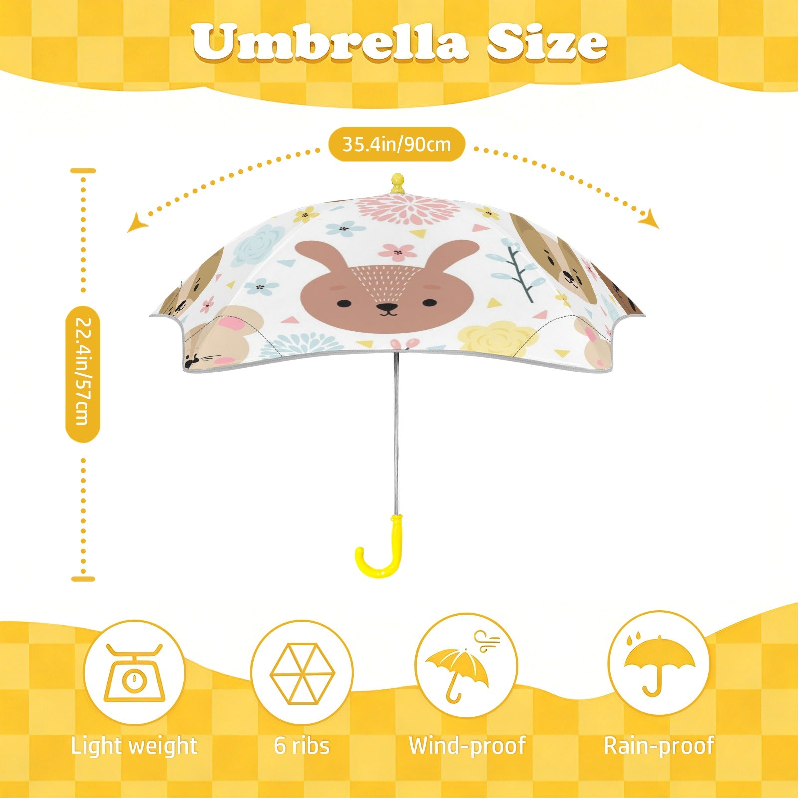 Baby Animals Kids Safe Round Corner Umbrella Kids Safe Round Corner Umbrella animal Printed Offshore