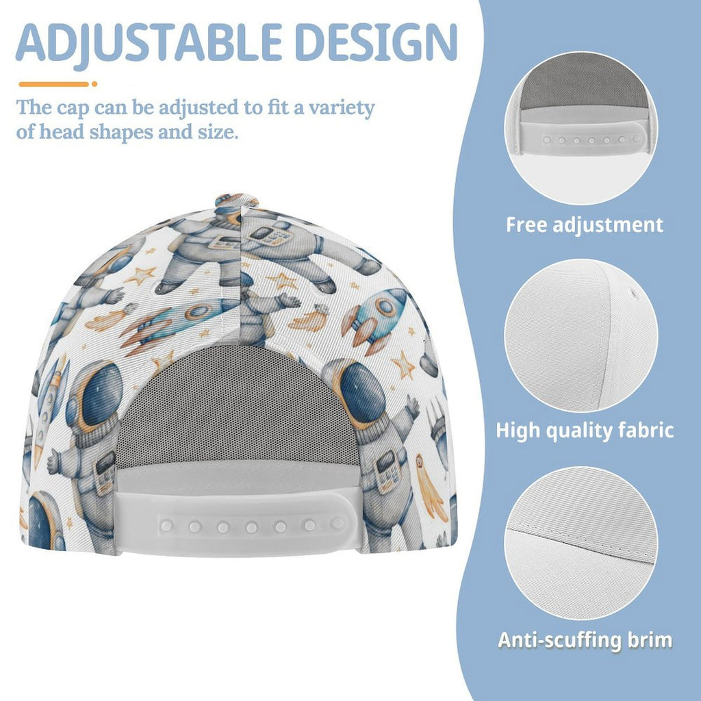 Astronauts And Rockets Kids Baseball Cap Kids Baseball Hat Printed Offshore Space