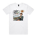 Just A Man Standing In Front Of A Salad Men's AS Colour T-shirt White Mens T-shirt Food Printed In Australia