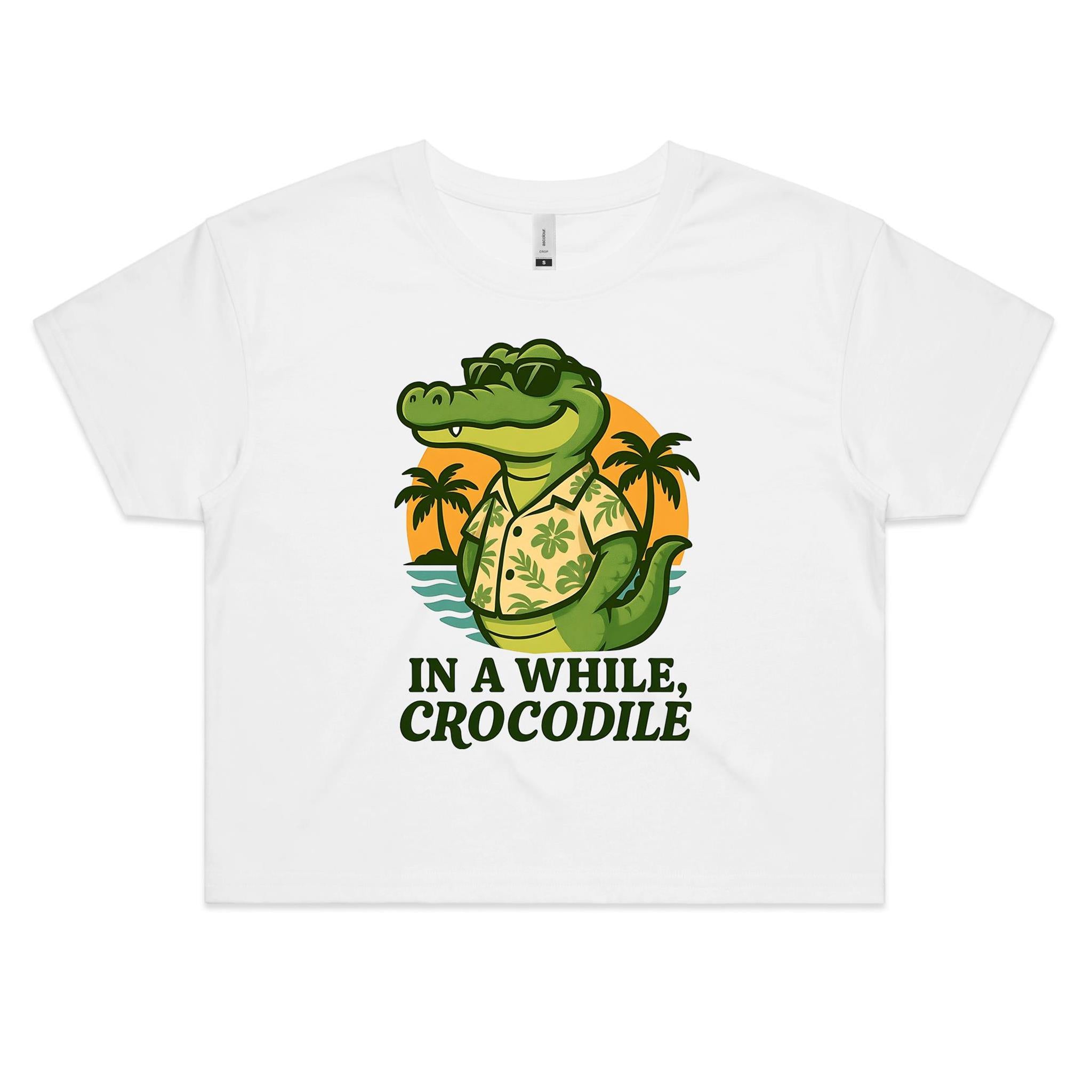 In A While Crocodile Women's AS Colour Crop Tee