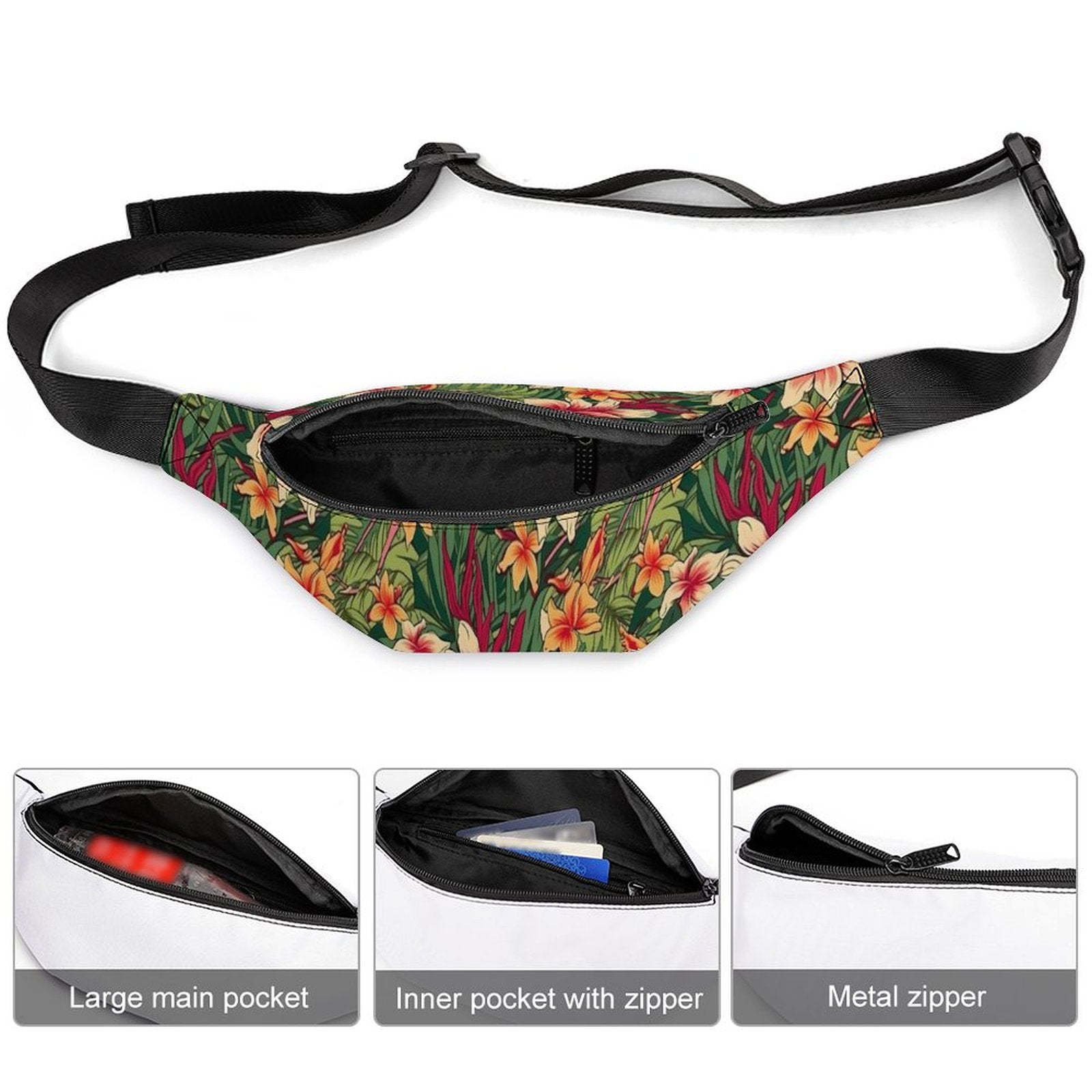 Vintage Hawaiian Flower - Bum Bag / Fanny Pack