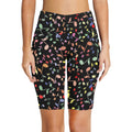 Quavers, Music Notes Women's Bike Shorts With Side Pockets Women's Bike Shorts Music Printed Offshore