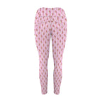 Pink Donut Stripes Women's High Waist Pockets Yoga Leggings Women's High Waist Pockets Yoga Leggings Food Printed Offshore
