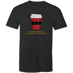 I'm Dreaming Of A Flat White Christmas, Coffee - Mens T-Shirt Black Mens Christmas T-shirt Christmas Printed In Australia