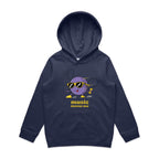 Music Moves Me - Kids Hoodie Midnight Blue Kids Hoodie Printed In Australia