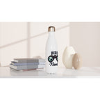 Bird Nerd - White 17oz Stainless Steel Water Bottle White Water Bottle animal Globally Fulfilled