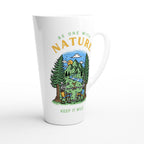 Be One With Nature, Skeleton - White Latte 17oz Ceramic Mug Latte Mug Environment Globally Fulfilled