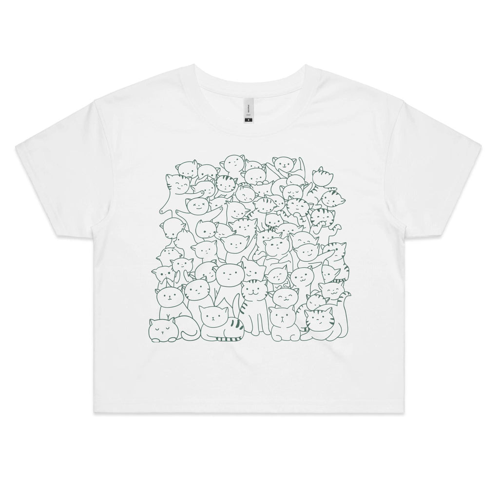 Lots And Lots Of Cats Women's AS Colour Crop Tee