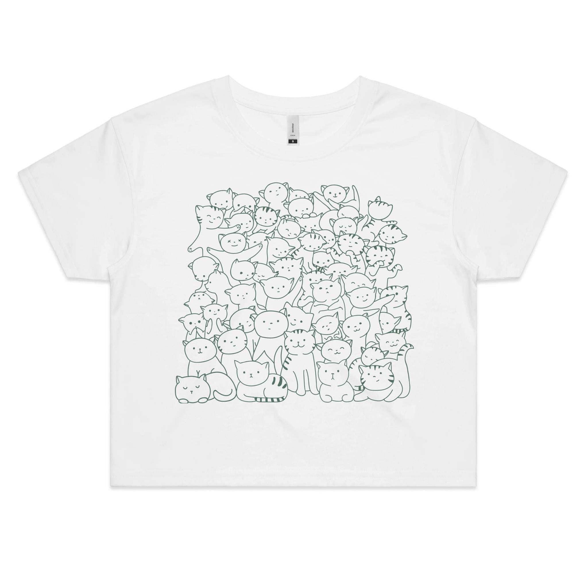 Lots And Lots Of Cats Women's AS Colour Crop Tee
