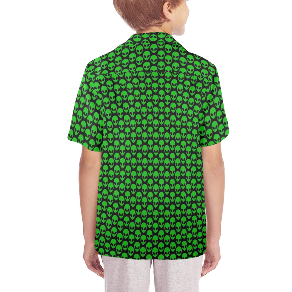 Aliens Senior Kids Hawaiian Shirt