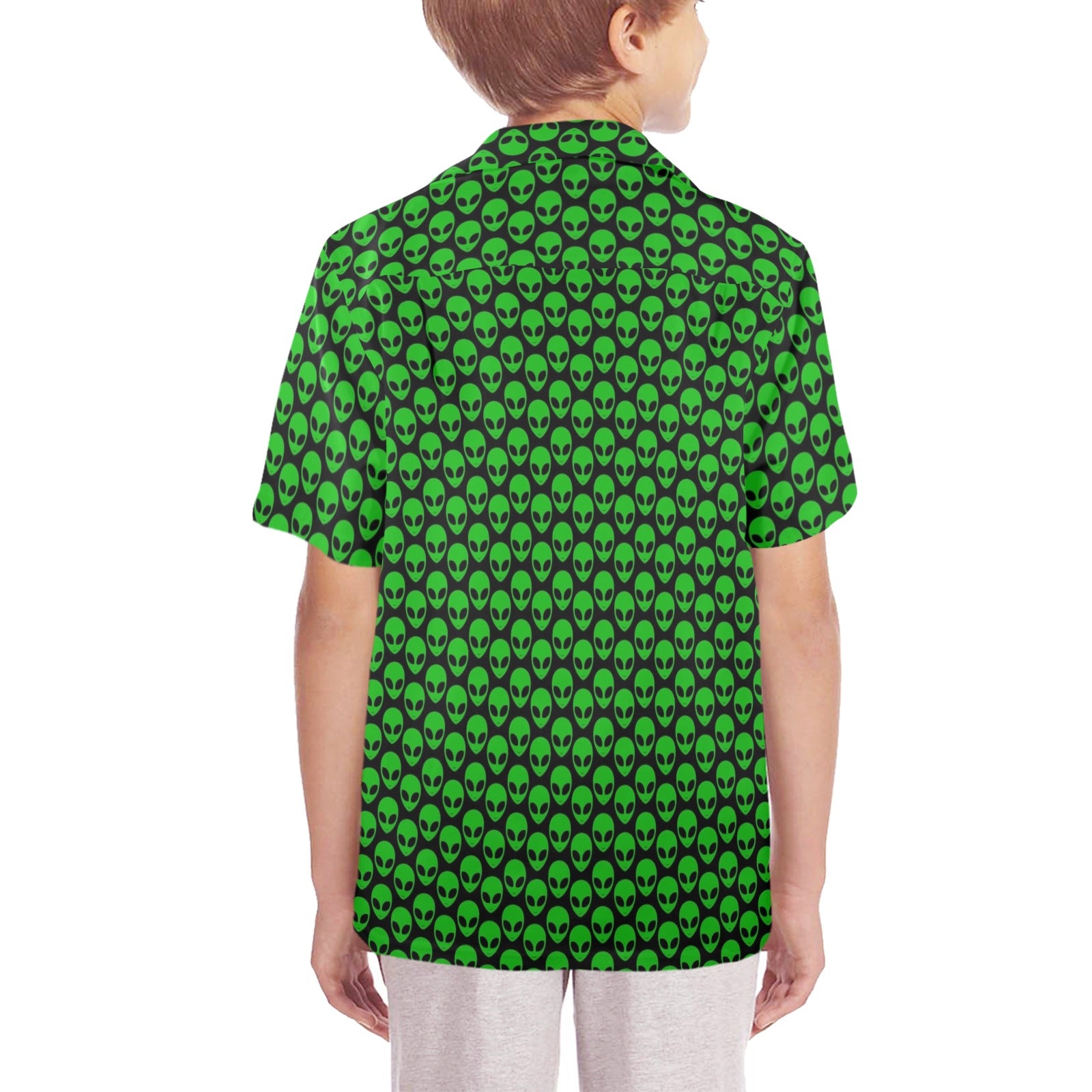 Aliens Senior Kids Hawaiian Shirt