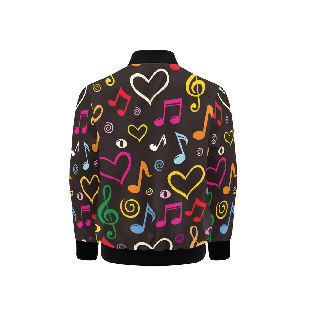 Music Love Kids Bomber Jacket Kids Bomber Jacket Music Printed Offshore