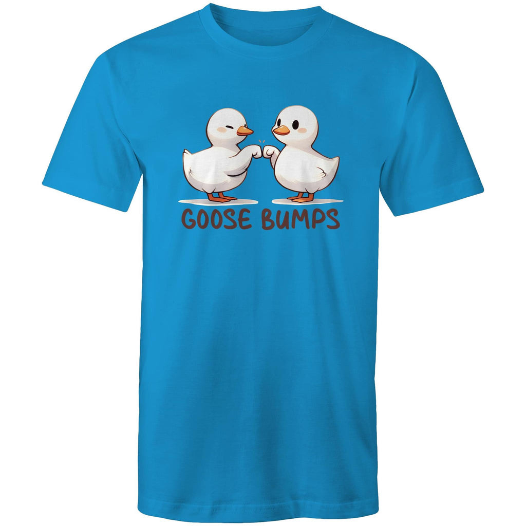 Goose Bumps - Mens T-Shirt Arctic Blue Mens T-shirt animal Printed In Australia