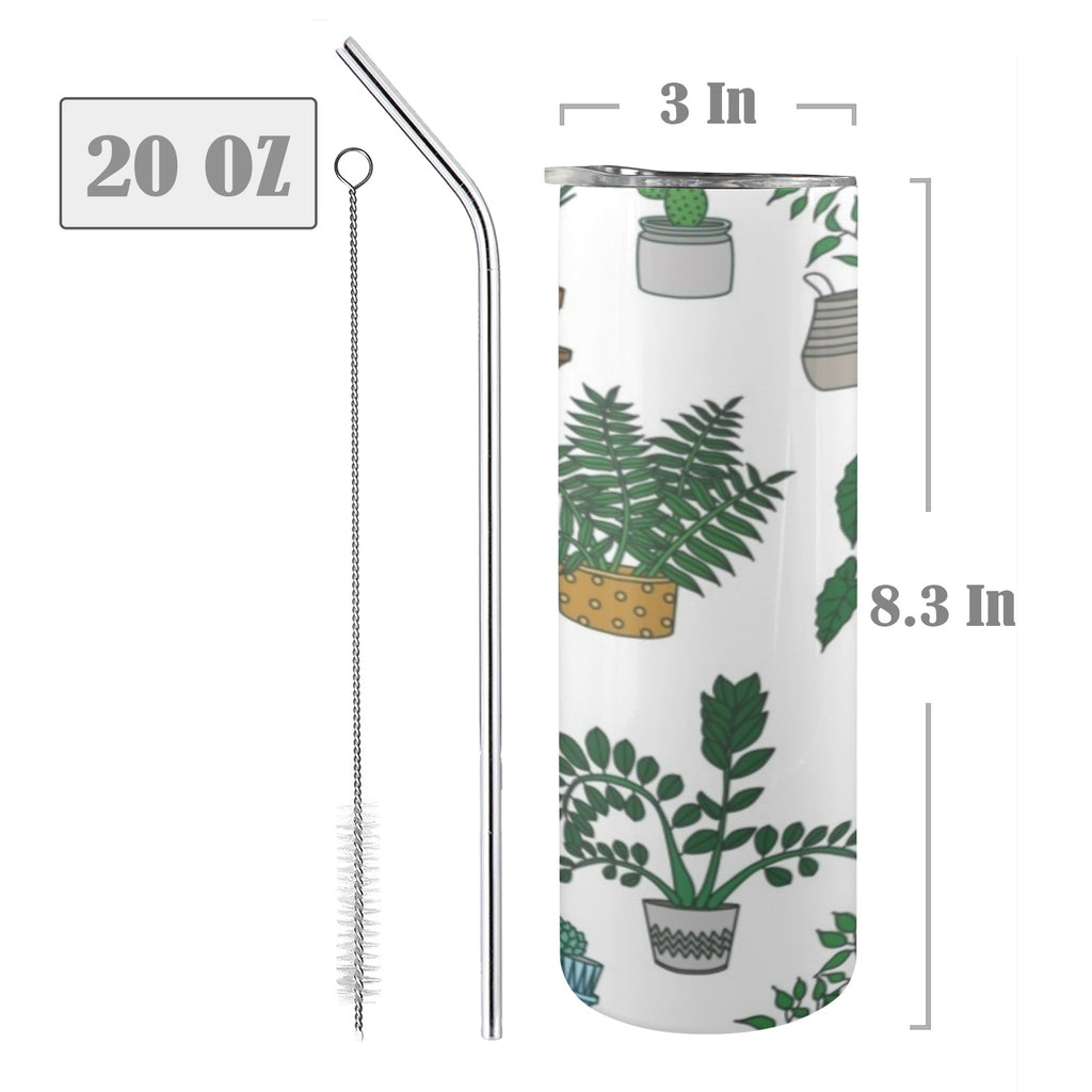 Plant Lover 20oz Tall Skinny Tumbler with Lid and Straw