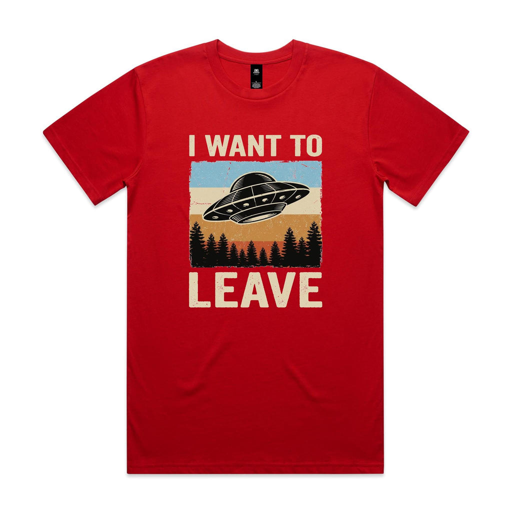 UFO I Want To Leave Men's AS Colour T-shirt