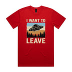 UFO I Want To Leave Men's AS Colour T-shirt