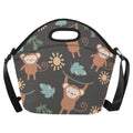 Monkey Swing Neoprene Lunch Bag/Large (Model 1669) One Size Neoprene Lunch Bag animal Printed Offshore