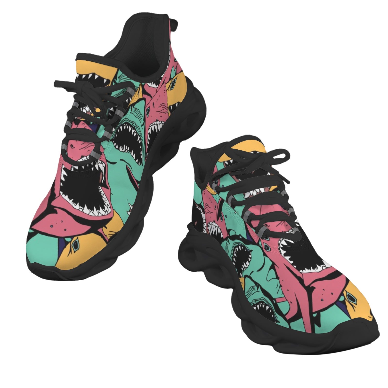 Scary Sharks Men's Twisted Sole Sneakers