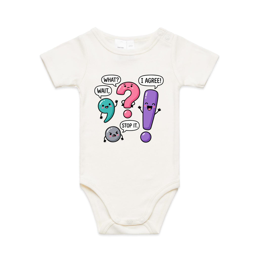 Funny Punctuation AS Colour Baby Bodysuit