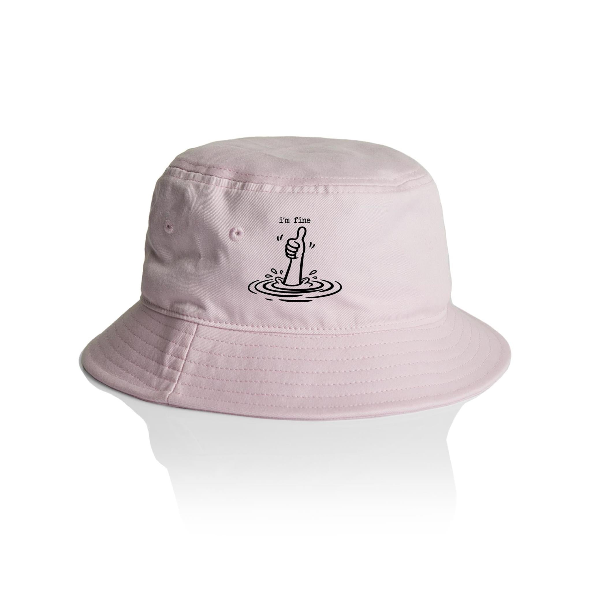 I'm Fine Drowning Thumbs Up AS Colour Bucket Hat