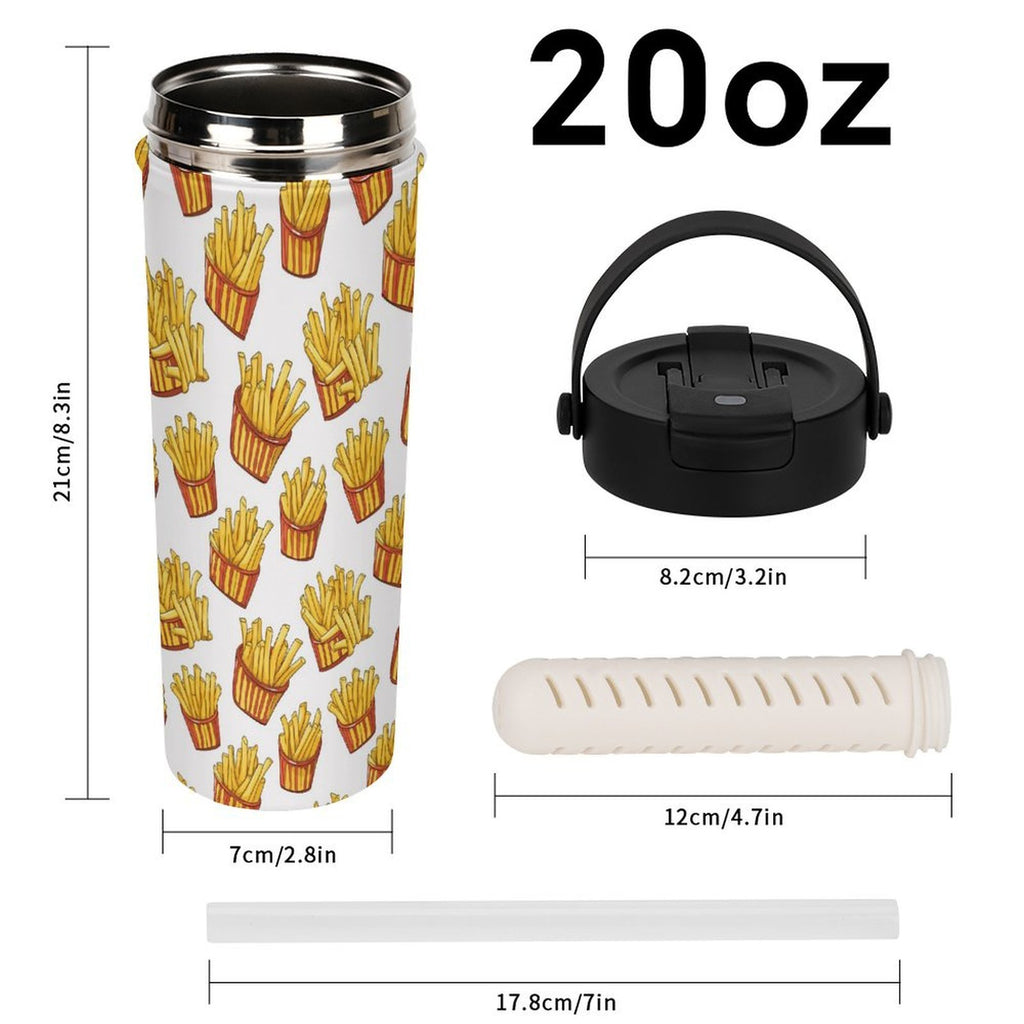 French Fries 20oz Tea Tumbler with Carry Handle