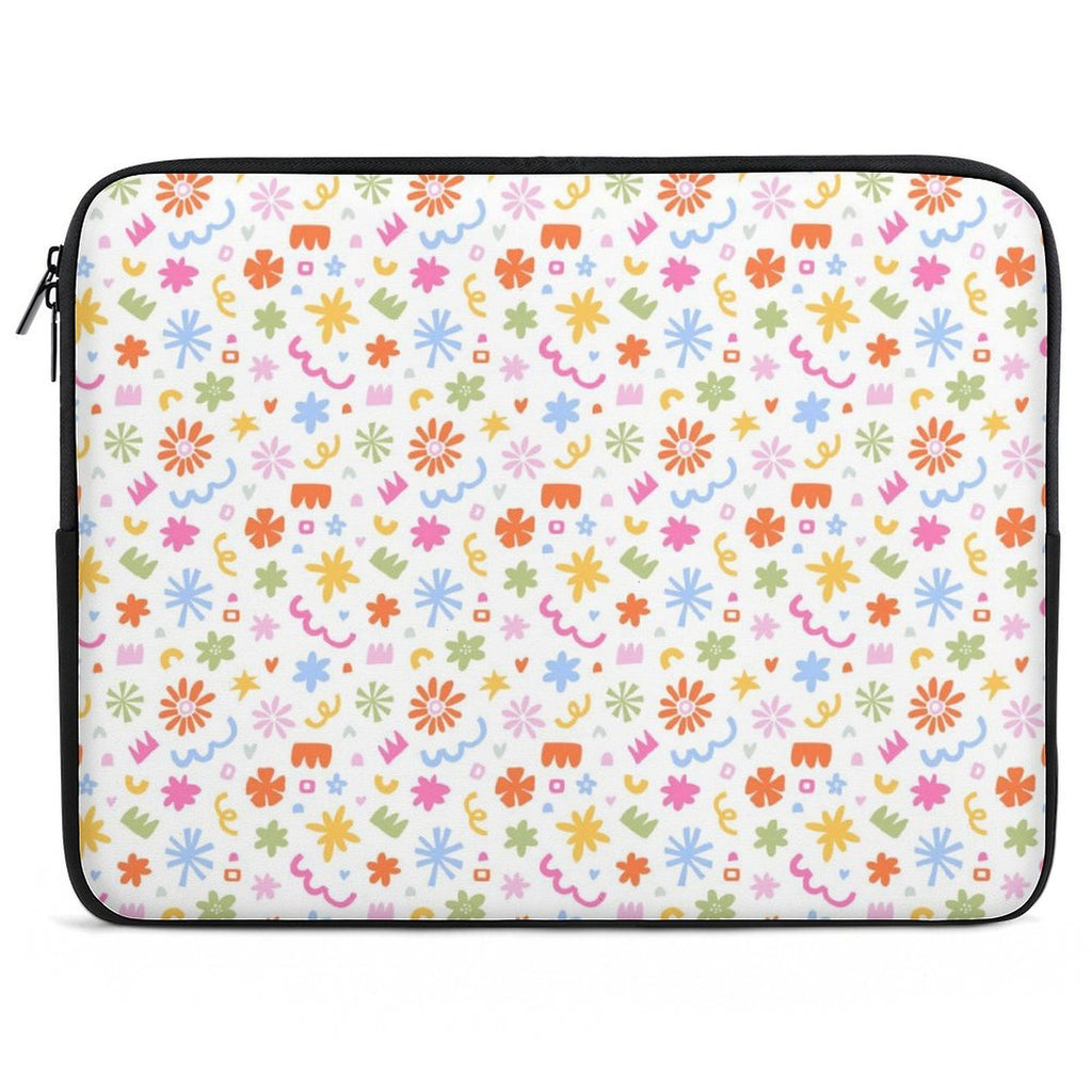 Colourful Abstract Shapes Laptop Sleeve (Multiple Sizes) black Laptop Sleeve Printed Offshore