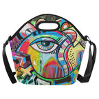 Graffiti Bird - Neoprene Lunch Bag One Size Neoprene Lunch Bag Printed Offshore