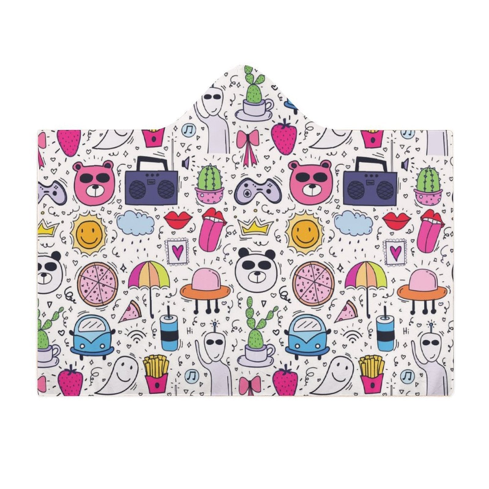 Bright Life Kids Hooded Blanket 100cm x 130cm Kids Hooded Blanket Printed Offshore