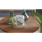 Hot Dog, I'm On A Roll - White 11oz Ceramic Mug White 11oz Mug food Globally Fulfilled Retro